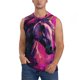 thumbnail image 1 of Fotbe Watercolor Painting White Horse Men's Camiseta sin Mangas Estampada para Hombres, Playera Casual para Gimnasio, Entrenamiento, Playa-XX-Large, 1 of 7