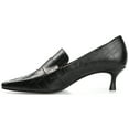 thumbnail image 3 of Journee Womens Celina Kitten Heel Loafer Square Toe Pumps, Widths Available, 3 of 10