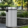 thumbnail image 5 of Basics Round Stainless Steel Trash Can with Swing lid, Large Kitchen Round Can - 65 Litre/ 17.2 Gallon, Silver, Black,White, 5 of 8