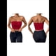 thumbnail image 3 of Tops de Tubo para Mujer, Tops Cortos Sin Tirantes, Básicos, Sin Espalda, Sin Mangas, Bandeau, Atuendos Bonitos para Salir de Verano 2025. Vino Tinto S, 3 of 7