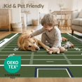 thumbnail image 4 of ODIKA 8'x10' Washable Area Rug Football Endzone Numbered Grid Pitch Stripe Footaball Doormat for Living Room, Under Sectional, Family , Durable, Non-Slip, 4 of 7