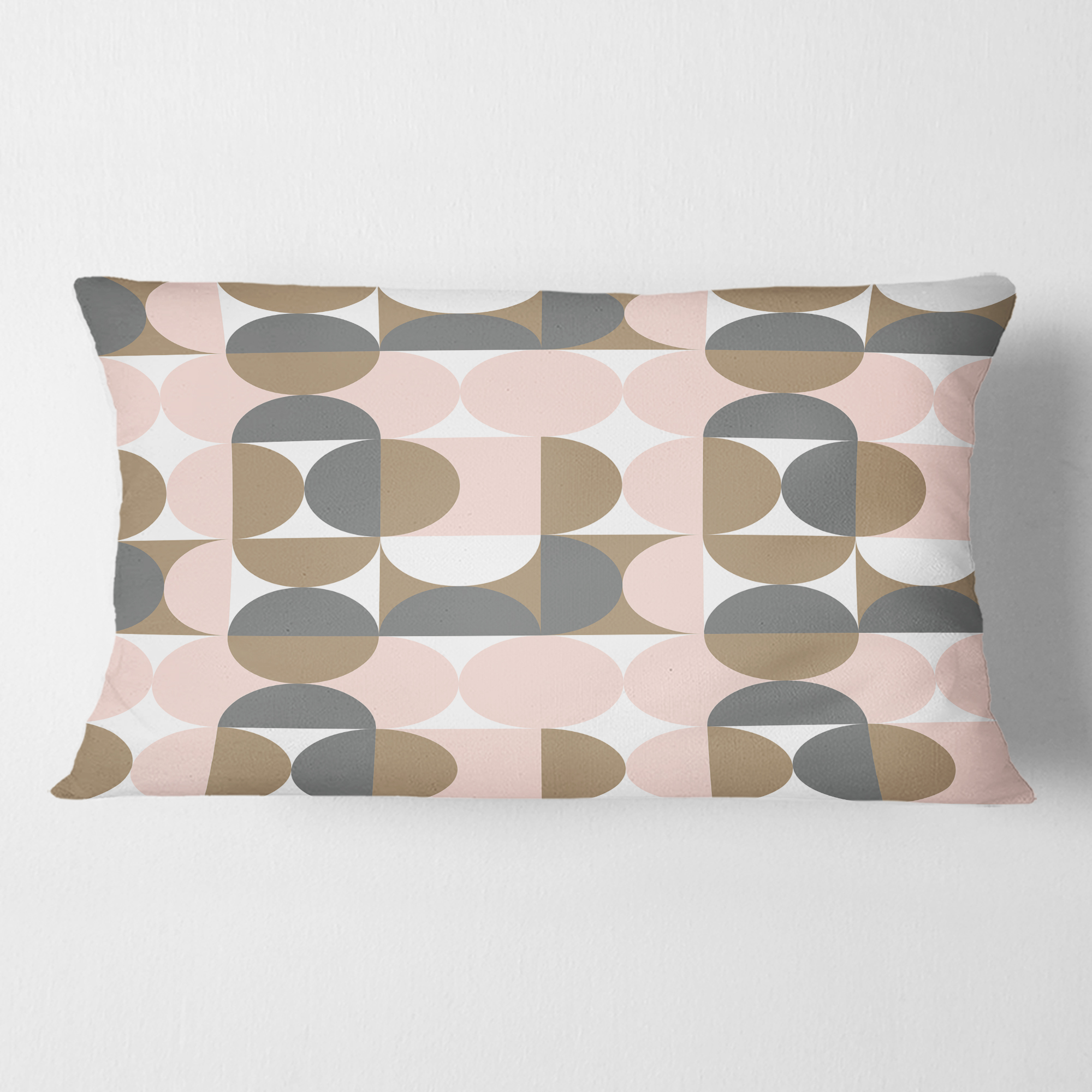 Designart Retro Circular Pattern IV' Mid-Century Modern Throw Pillow - 12x20