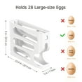 thumbnail image 4 of Sotfamily Space Saving Egg Holder for Refrigerator, Holds up to 28 Eggs, Plastic, White, 4 of 10