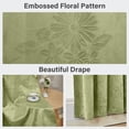 thumbnail image 6 of CZL 100% Blackout Curtains, Velvet Floral Embossed Heavy Curtain Rod Pocket, Thermal Insulated Noise Reduce Curtains for Bedroom Living Room, 52x63inch, 1 Panel, Sage Green, 6 of 10