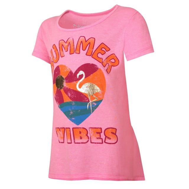 Hanes T-Shirt à Manches Courtes Graphic Peplum, L