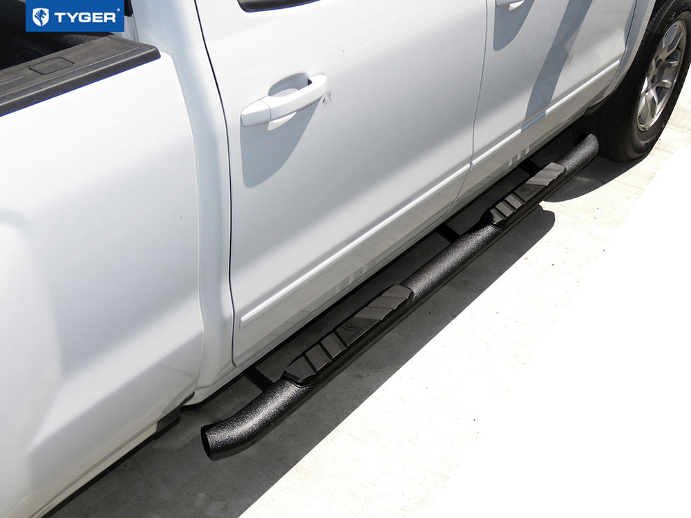 Tyger Auto 3.5" Rider Running Boards Compatible with 2007-2018 Chevy Silverado GMC Sierra 1500; 2007-2019 2500 3500HD; 2019 LD / Limited | Crew Cab | TG-SS2C35018 | Side Step Rail Nerf Bars