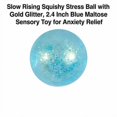 thumbnail image 2 of Slow Rising Squishy Stress Ball with Gold Glitter, 2.4 Inch Blue Sensory Toy for Relaxation Relief, 2 of 3