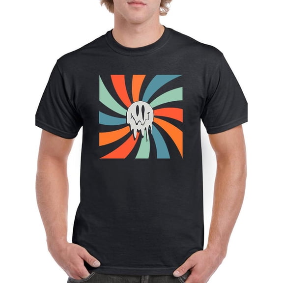 Melting Happy Face T-Shirt Men -Image by Shutterstock, Male Small