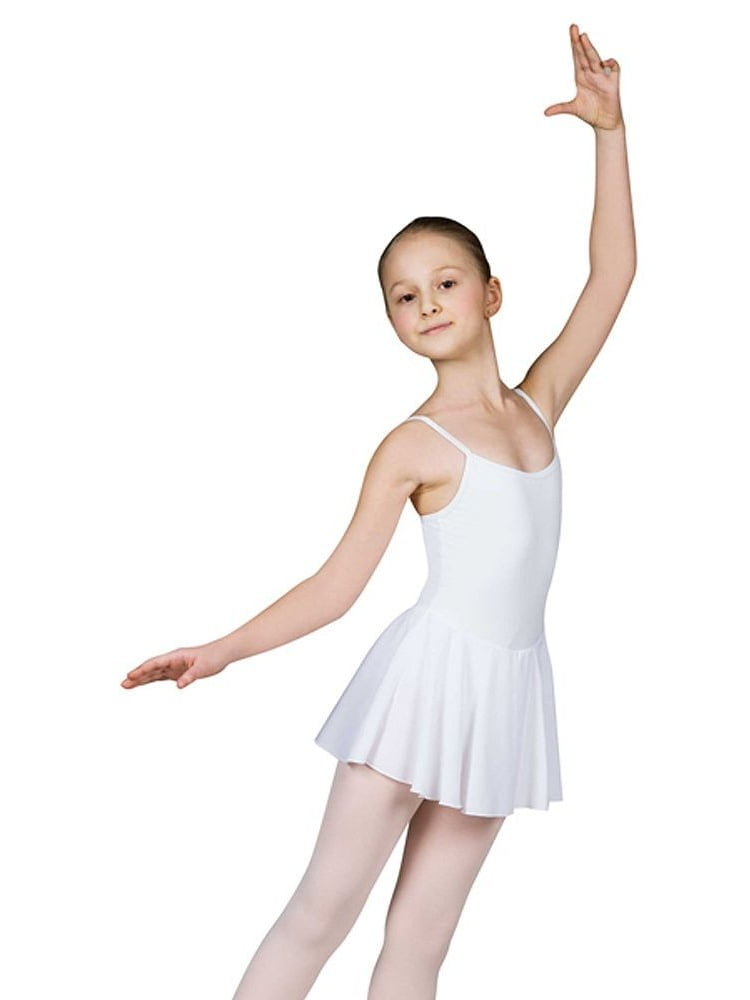 Sansha Little Girls 6-8 White Camisole Lined Ballet Dance Dress