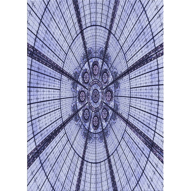 Ahgly Company Tapis d'Intérieur Lavables en Machine pour la Zone de Pervenche Profonde, 5' x 7'