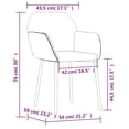 thumbnail image 3 of Sillas de comedor vidaXL de terciopelo negro, 2 unidades, 3 of 8