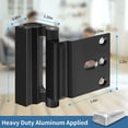 thumbnail image 2 of Home Security Door Lock Reinforcement Safety Latch Extra Front Doors Security Devices Withstand 800 lbs, Anti Door Kick in Security Protector for Door Inside, Child Proof Aluminum Door Locks, 2 of 5