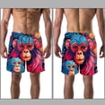 thumbnail image 3 of luoweisi Men's Beach Shorts Quick Dry Swim Trunks with Mesh Lining Monkey XL, 3 of 5