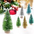 thumbnail image 4 of 24/12 Pieces Small Decorative Christmas Tree Fake Pine DIY Mini Artificial Christmas Tree Santa Snow Home Decorations navidad, 4 of 4