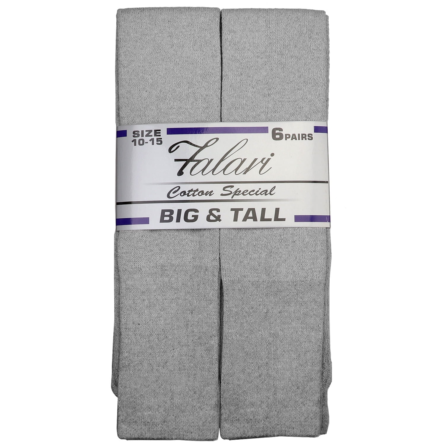 Falari 6 Pairs Men's Athletic Tube Socks Over the Calf 31" Big