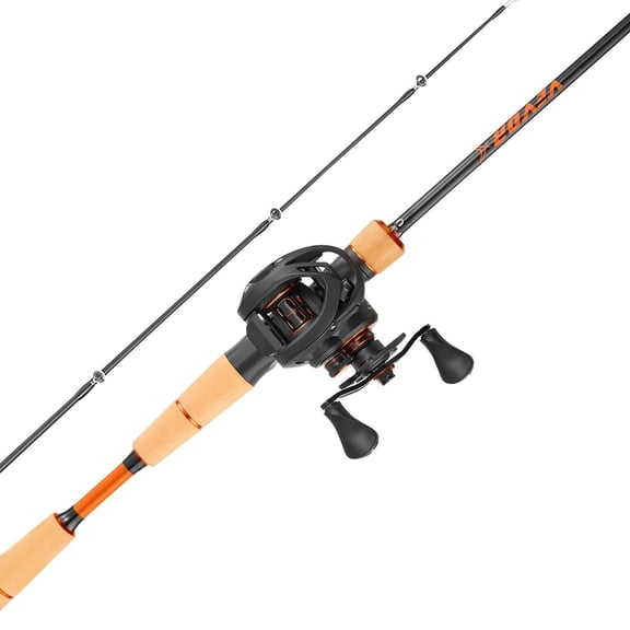 VEVOR Rod and Fishing Reel Combo, IM7 Carbon Fiber Baitcasting Rod and Reel Combo, Bass Fishing Pole with 6 1 BB System, 7.0:1 Gear Ratio, Cork Handle