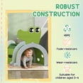 thumbnail image 4 of Qaba Kids Play Tunnel, Toddler Tunnel for Kids to Crawl Through, Crocodile Design Kids Tunnel for Indoor or Outdoor Playground, 113" Long, Green, 4 of 9