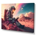 thumbnail image 2 of Designart "Astronaut'S Cosmic Reading II" Space Wall Decor, 2 of 5