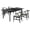 Black, Beige - 5-Piece, variant on Crestmont 5-piece Extension Leaf Dining Table Set Black