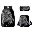 thumbnail image 1 of Bolso de escuela con patrón de animales en 3D, bolso multifunción de viaje transpirable para exteriores, 3 piezas Wmkox8yii jkg5020, 1 of 1