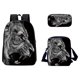 thumbnail image 1 of Bolso de escuela con patrón de animales en 3D, bolso multifunción de viaje transpirable para exteriores, 3 piezas Wmkox8yii jkg5020, 1 of 1