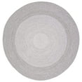 thumbnail image 2 of SAFAVIEH Braided Evangeline Bordered Machine Washable Reversible Area Rug, Grey, 8' x 8' Round, 2 of 5