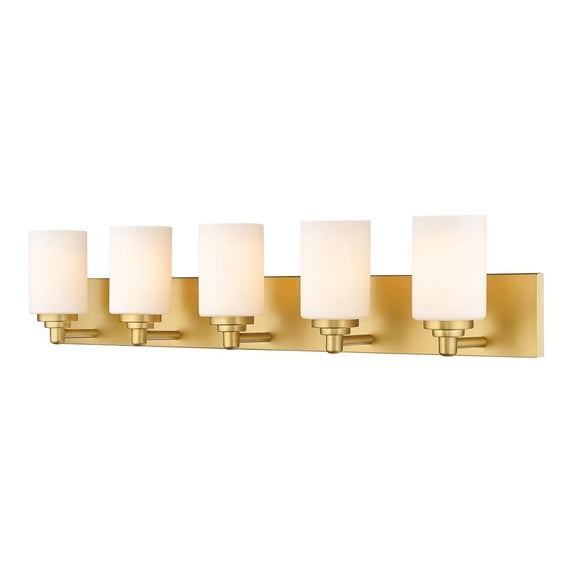 485-5V-BG-Z-Lite-Soledad - 5 Light Bath Vanity-7.5 Inches Tall and 38.75 Inches Wide-Brushed Gold Finish