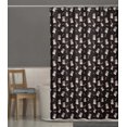 thumbnail image 3 of S4Sassy Black Lhasa Apso & Bow Dog Waterproof Bathroom Shower Curtain With Roller Rings Hook-60 x 70 Inch, 3 of 6