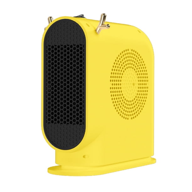 Bewildely Calentador pequeño con termostato, calefacción segura y silenciosa, carcasa ignífuga, sobrecalentamiento inteligente Electrodomésticos amarillo