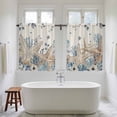 thumbnail image 4 of Blue Beige Coastal Kitchen Curtains 54 Inch Length, Beach Starfish Summer Eucalyptus Rustic Tiers Curtains for Bathroom Bedroom Cafe, Light Filtering Small Window Treatment Drapes 2 Panels 42"Wx54"L, 4 of 8