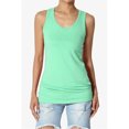 thumbnail image 3 of Women's Premium Cotton Vest Basic Soft Stretch Racerback Tank Top Solid Color, 3 of 8