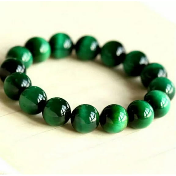 K-KED TIGERS EYE Green Bracelet Therapeutic Gemstone, 6mm 8mm 10mm 12mm-6 mm