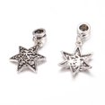 thumbnail image 2 of Alloy European Dangle Charms Star Silver 35mm Hole: 5mm, 2 of 2
