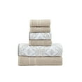 thumbnail image 3 of Modern Threads Capri Jacquard 6-Piece Adult Cotton Bath Towel Set, Khaki, 3 of 4