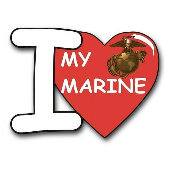 3.8 Inch "I LOVE MY MARINE" VINYL TRANSFER DECAL