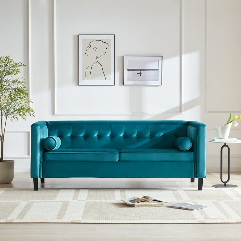 Blue Tufted Sofa Matttroy