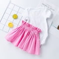 thumbnail image 2 of 1st Birthday Outfit for Girl Baby Girl First Birthday Outfit White Romper with Pink Skirt（12-24months）, 2 of 6