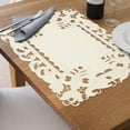thumbnail image 3 of Decozen Placemats Set of 6 Dining Table Linen, Light Beige, 14"x20" Rectangle - Damarcus Collection, 3 of 8