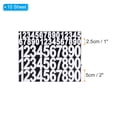 thumbnail image 2 of Number Stickers 1 Inch 2 Inch, 10 Sheets Waterproof Self Adhesive Mailbox Number Decals, White, 2 of 6