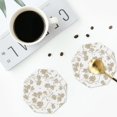 thumbnail image 5 of Disketp Vintage Stylized White Color Funny Coasters,6 Pcs Leather Coasters With Holder, Perfect Housewarming Hostess Gifts,Protect Furniture From Water Marks Scratch And Damage, 5 of 9