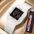 thumbnail image 2 of Digital Watches for Men Women Waterproof Unisex Digital Sports Watch Square Stopwatch Countdown Alarm Analog Silicone Strap Transparent Case Wristwatch, 2 of 8