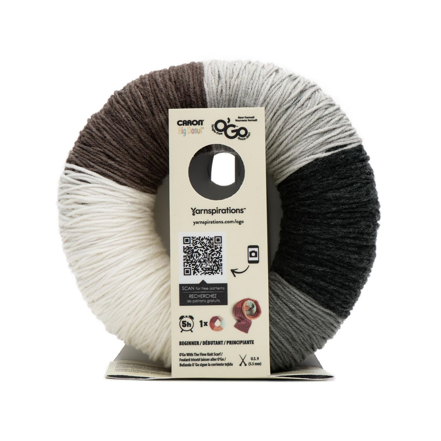 Caron® Big Donut O'Go™ #4 Worsted (Medium) Acrylic Yarn, 9.9oz/280g 533 Yards