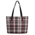 thumbnail image 2 of Clan Stewart Dress Tartan Plaid Pattern Tartan Woman Leather Handbags Large Tote Bag Fashion Portable Handbags With Zipper, 2 of 7