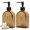 Brown-2pcs, variant on 1Pack Glass Soap Dispenser , 400ml/13.5oz Multifunctional Pump Bottle , for Hand Soap, Dish Soap, and Lotion ,Bathroom and Kitchen Accessories, Countertop Decor, Brown