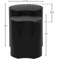 thumbnail image 3 of Meridian Furniture Dimple 2 Piece Black Iron Metal End Table, 3 of 5
