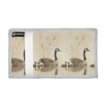 thumbnail image 2 of JIALIOU Nylon Trifold Card Wallet with ID Window Zipper Pocket for Men Women Teen Elegant Goose with Goslings Swimming, 2 of 7