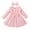 Pink, variant on lmcalzta Newborn Baby Girls Clothes Jumpsuits Long Sleeve Crewneck with Headband Solid Color Knitted Rompers Ruffled Dress for Infant