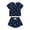 Dark Blue, variant on REDARER Boys Short Sleeve T Shirt Pullover Tops and Shorts Outfits,2-3 Years