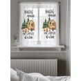 thumbnail image 5 of Camping Curtains 54 Inch Length, Sheer Curtains for Bedroom Living Room Window Fall Summer Nature Forest Car Tree Moon Rod Pocket Voile Drapes Kitchen Curtains Small Half Window 42"x54" 2 Panels, 5 of 7
