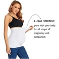 thumbnail image 5 of KUNINDOME Combination of Pants Waist Extenders and Maternity Shirts Extenders, Seamless Maternity Belly Band, 5 of 6
